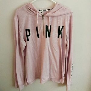 PINK quarter zip pullover hoodie